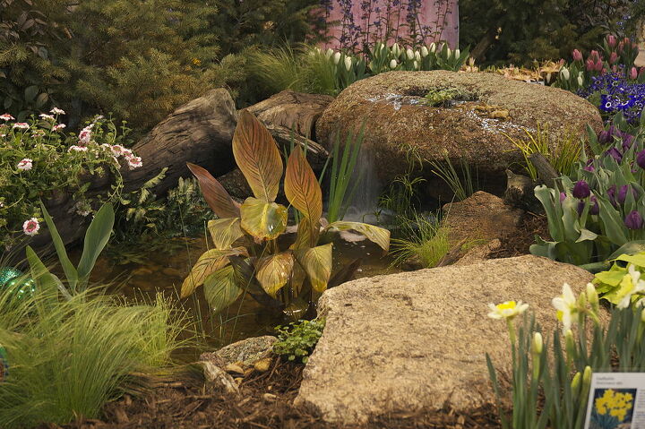 spouting rocks can stand by themselves or become a dramatic waterfall into a pond, curb appeal, landscape, ponds water features, A spouting rock can add a dramatic waterfall into a pond