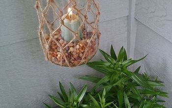 DIY Outdoor "Knot-ical Candle Holders