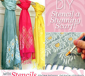 create beautiful stenciled scarves for gifts or for yourself, crafts, painting, Create beautiful stenciled scarves for gifts or for yourself