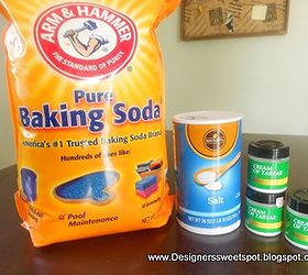 diy drain cleaner, cleaning tips, I use baking soda salt and cream of tartar to clean my drains