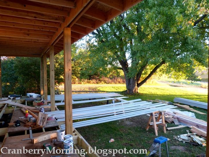 q barandilla de porche o muro de porche que opinas, La pintura de las tablas del suelo ver el enlace de la entrada del blog anterior