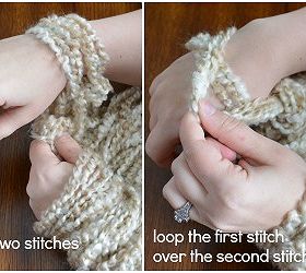 how to arm knit a blanket in only one hour, crafts