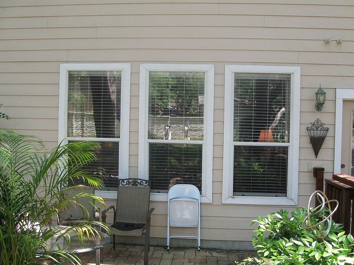 backyard retreat wooden awnings, curb appeal, diy, how to, Before back of house was flat and boring