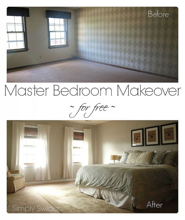 master bedroom makeover for free, bedroom ideas, home decor, painting