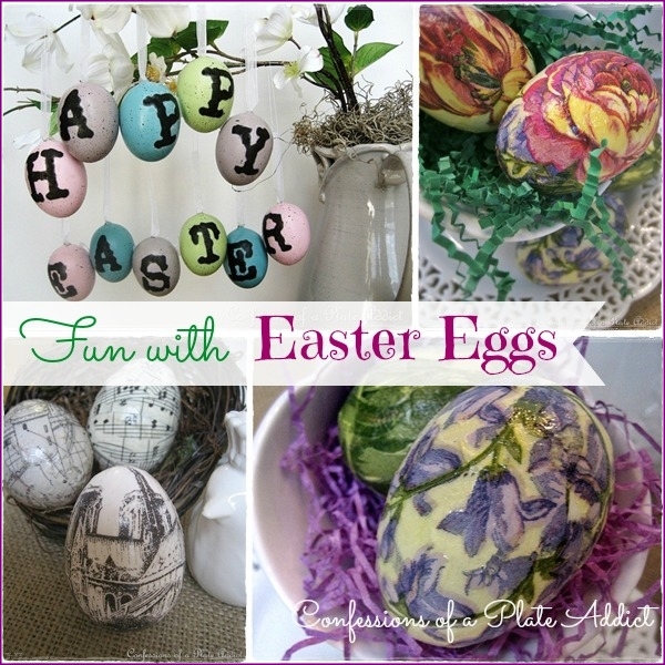 fun easy and inexpensive d coupage easter eggs, easter decorations, home decor, seasonal holiday decor, Three different methods and three different inspirations for making fun d coupage Easter eggs