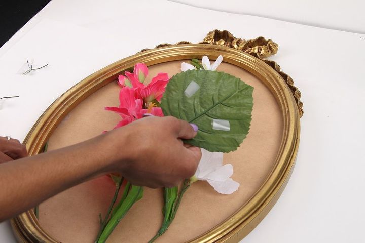 flor de seda de espelho quebrado para ch de panela ou decorao de casa