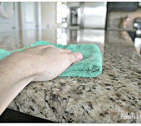 the secret to easy clean granite you won t find under the kitchen sink, cleaning tips, kitchen design, 2 Wipe the ArmorAll off with a second clean microfiber cloth