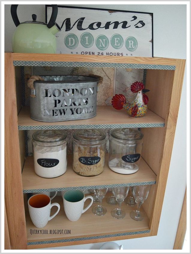a little kitchen cupboard makeover, home decor, kitchen cabinets, kitchen design, shelving ideas