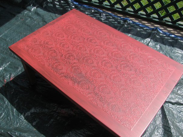 faux leather coffee table