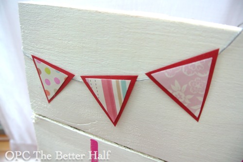 love kisses and valentine wishes, seasonal holiday d cor, valentines day ideas, Paper and Wire Bunting