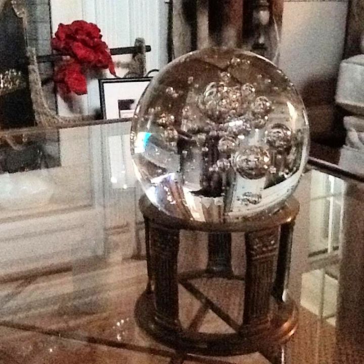 q up light solution, home decor, lighting, repurposing upcycling, Crystal globe woukd be really special with a light up from the bottom