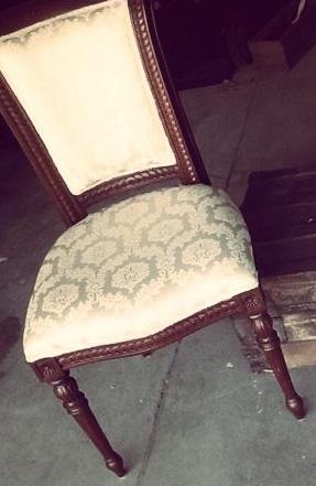reupholstered desk chair, chalk paint, painted furniture, reupholster, The before