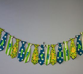 how to make a father s day tie garland, crafts, seasonal holiday decor