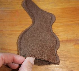 how to make felt chocolate bunnies, crafts, easter decorations, repurposing upcycling, seasonal holiday decor