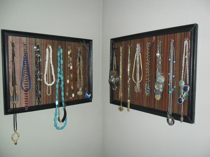this weekend project, cleaning tips, crafts, necklace organizer
