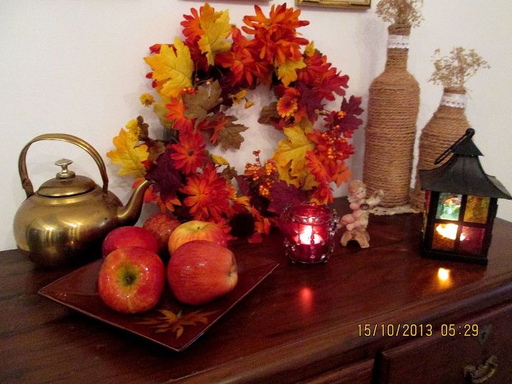 my fall mantel, seasonal holiday d cor