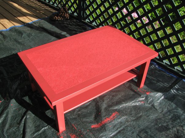 faux leather coffee table