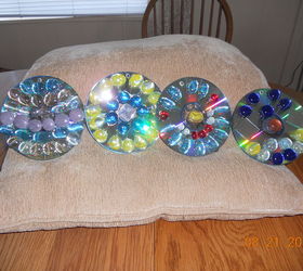 q new creations of cd disc spinners and tiers, crafts, look at the one on the left so pretty