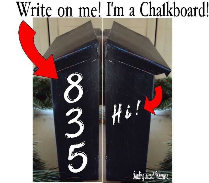 vintage metal mailbox upcycled in a chalkboard, chalk paint, chalkboard paint, crafts