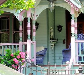 beautiful and colorful cape may front porches, curb appeal
