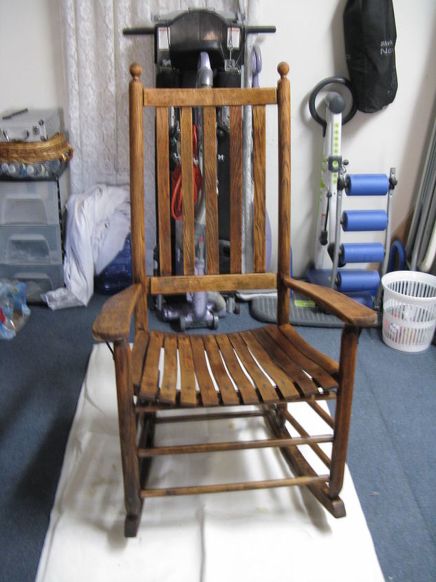 family rocker gets restored after 30 years in storage, painted furniture