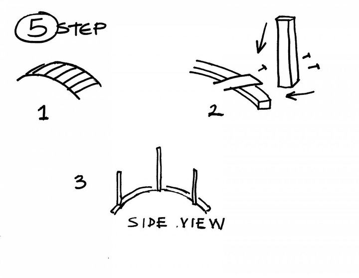 dibujos para el puente, Las barras de madera laterales se conectan a los postes de madera largos estos pueden tener una medida diferente