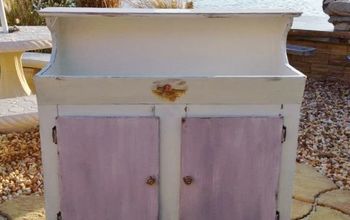 Handmade 'Rustic/Primitive' Pine Cabinet Turned 'Beach Cottage Chic'..
