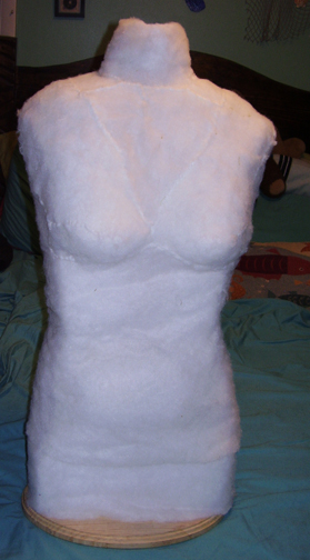 make your own dress form or mannequin, front view