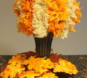 decorating a fall pumpkin using burlap ribbon, crafts, seasonal holiday decor