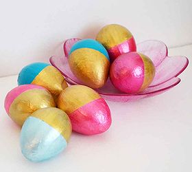 dip dyed easter eggs, crafts, easter decorations, seasonal holiday decor