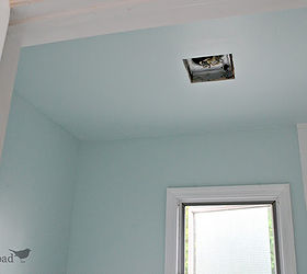 color matters painting a master bathroom, bathroom ideas, painting, Painting the ceiling was perfect in this tiny room