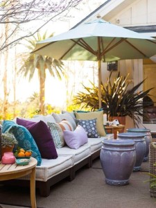 hot patio trends for 2013, decks, outdoor furniture, outdoor living, patio, Bring in outdoor rugs for comfort and color