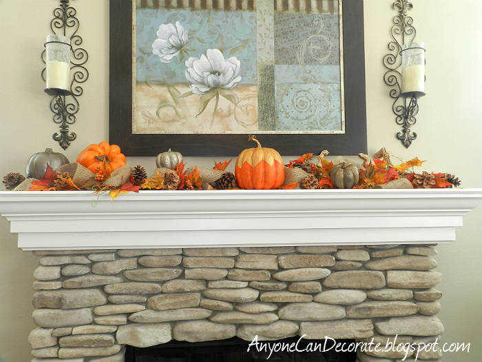 fall mantle decorations, seasonal holiday decor