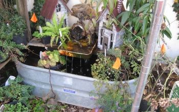 Repurposed Paint tray water feature