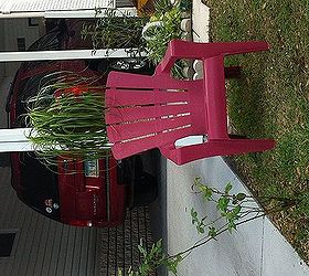 q i have a red adirondack chair outside i d like to use for christmas any suggestions, painted furniture