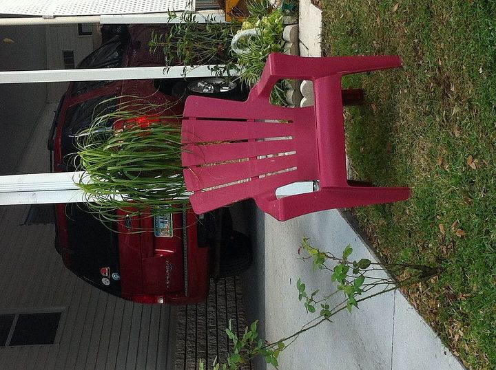 q i have a red adirondack chair outside i d like to use for christmas any suggestions, painted furniture