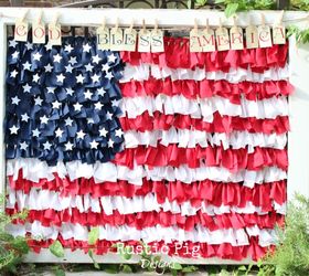 fourth of july rag flag window, crafts, patriotic decor ideas, seasonal holiday decor, Here is the finished Rag Flag