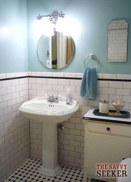 update to our bathroom renovation, bathroom ideas, home decor, Love the 1920 s mirrors with the scalloped edges