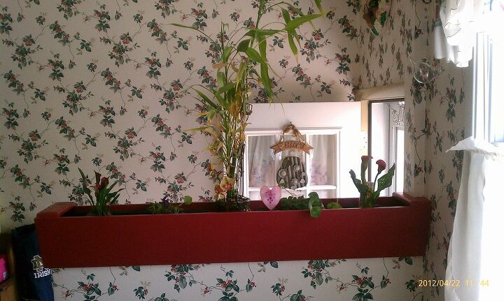 i redid this flower box thats built into the wall of back doorway but having, flowers, gardening