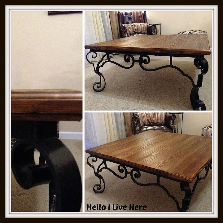 rustic diy coffee table, diy, how to, painted furniture, rustic furniture, woodworking projects, Finished 2