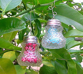 crystal ornaments made from vintage salt shakers, christmas decorations, repurposing upcycling, seasonal holiday decor, I snap up shakers at yard sales and thrift shops all year keep your eyes peeled and collect a bunch Hope you give this a try