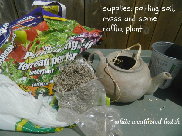 recycling and old tea pot, crafts, gardening, repurposing upcycling, supplies you will need