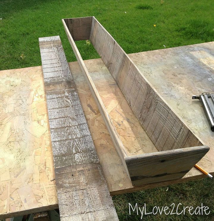 a diy long tapered crate, diy, home decor, how to, painted furniture, Measure cut and build