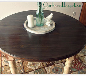 two toned stained table, painted furniture, Two toned stained table
