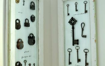 DIY Antique Lock and Key Display Cabinet