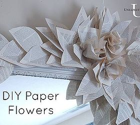 diy book page flower tutorial, crafts