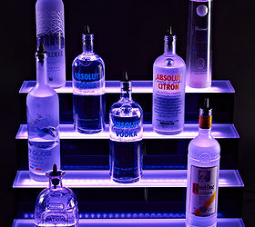 4 tier led lighted liquor bottle display shelf, lighting, shelving ideas, Liquor shelves 4 foot 4 Tier LED Liquor Bottle shelves Display