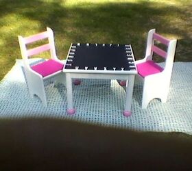 girl s desk and chair set, chalk paint, painted furniture