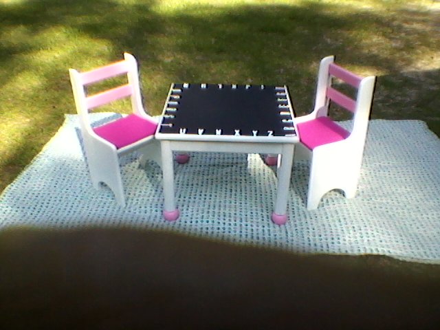 girl s desk and chair set, chalk paint, painted furniture