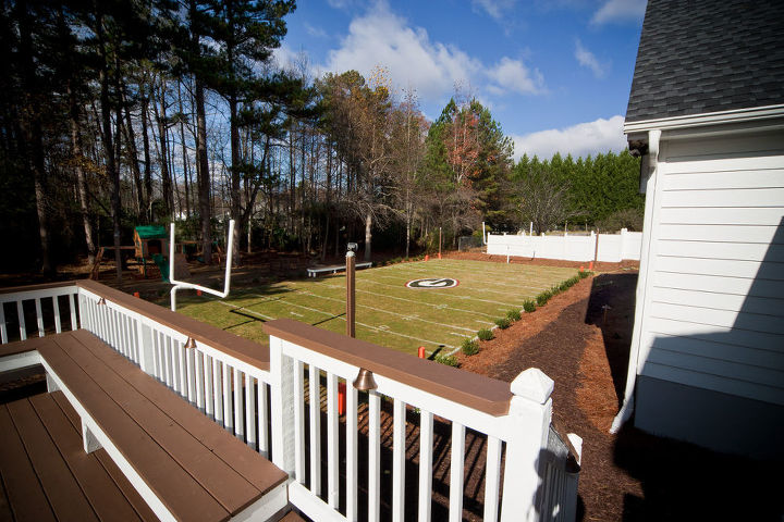 custom mini field of dreams, decks, landscape, outdoor living, Daytime view from deck